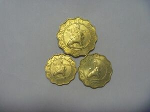 パラグアイ ライオンの硬貨3種 古銭 コイン 外国貨幣 外国銭 セット まとめ売り 同梱割引あり