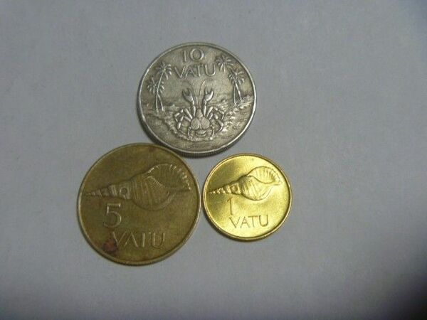バヌアツ ヤシガニの硬貨等 古銭 3種 外国貨幣 コイン 外国銭 セット まとめ売り 同梱割引あり