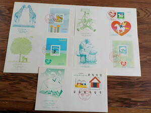  First Day Cover *FDC Fumi no Hi small size seat 5 through set ③ * postage 185 jpy!