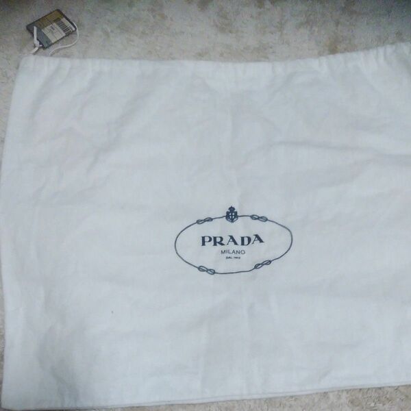 PRADA 巾着袋 布袋 保存袋 バッグ保存袋 プラダ 付属品 ホワイト 布製