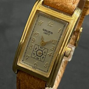 CEM807K GRUEN CURVEX Gruen car Beck sGR 0080/208-980.153/SINCE 1874 wristwatch gold group 