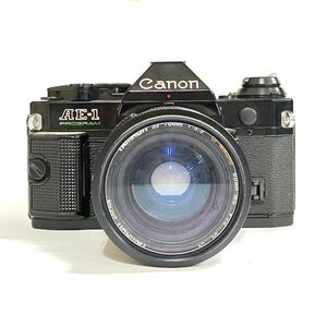 CEM821H Canon キャノン AE-1 PROGRAM 一眼レフ フィルムカメラ/レンズ TAｍRON 35-70mm 1:3.5 CF MACRO BBAR MC ブラック系