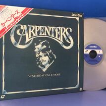 i帯付LD レーザーディスク カーペンターズ Carpenters YESTERDAY ONCE MORE LP レコード 5点以上落札で送料無料_画像1