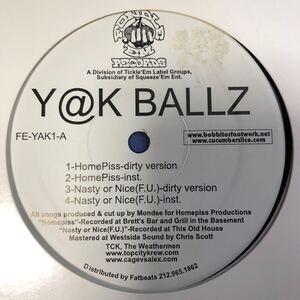 i 12インチ Y@K BALLZ HomePiss LP レコード 5点以上落札で送料