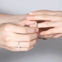 X997 ペアリング 結婚指輪 シルバー レディース メンズ カップル ハワイアンジュエリー_画像2