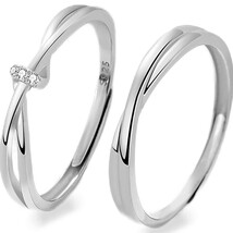 X1006 ペアリング 結婚指輪 シルバー レディース メンズ カップル_画像1