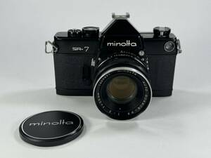 MINOLTA SR-7 /AUTO ROKKOR-PF 55mm f2ミノルタ一眼レフ フィルムカメラ ブラックボディ 