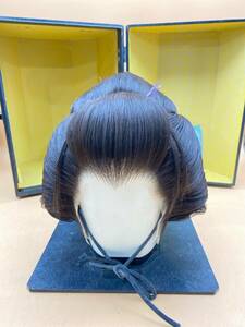 E239[ operation not yet verification goods ] historical play wig case attaching Japanese coiffure large . play Mai pcs dancing lawn grass . costume . present condition goods 