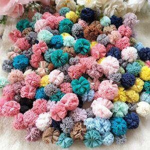 モチーフ　材料　手作り　パーツ　ヘアゴム　ハンドメイド　花モチーフ　花ボール 素材 レース 花冠 手芸材料 半製品 ワンポイント