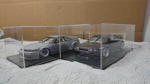 イグニッションモデルIG3034 1/18 PANDEM GT-R Matte Gray＋IG3032 1/18 PANDEM GT-R Purple 純正アクリルケース入り パンデム R33