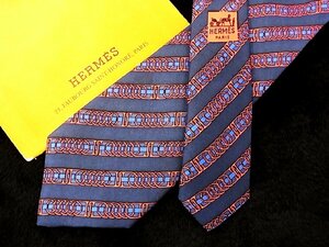 ♪今週の特売980円～♪1695♪状態並品【HERMES】エルメス【金具 柄】ネクタイ♪