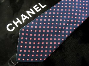 ♪今週の特売980円～♪1697♪状態並品【CHANEL】シャネル【スクエア CCロゴ 柄】ネクタイ♪