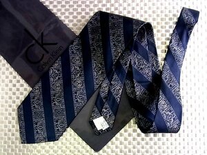 *RB0933*[ embroidery * flower design stripe pattern ] Calvin Klein [ beautiful goods ] necktie 