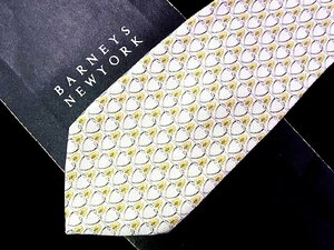 ♪今週の特売980円～♪2775♪良品【BARNEYS】バーニーズ ニューヨーク【花 植物 金具 柄】ネクタイ♪