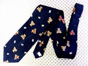 !34189C! superior article [ embroidery .. teddy bear flag flag pattern ] Benetton [BENETTON] necktie 