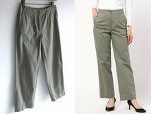 A.P.C. アーペーセー 2020SS PANTALON EDNA コットン ヘリンボーンツイル HBT パンツ 34 セージグリーン カーキ ブルガリア製 定価34100円_画像1