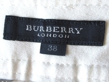 高級 BURBERRY LONDON バーバリー ロンドン ストレッチコットン クロップドパンツ 38 白 ホワイト 三陽商会正規品_画像8