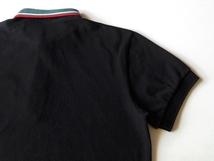 ネコポス対応 FRED PERRY フレッドペリー ローレルロゴ刺繍 ポケット付 鹿の子 ティップライン ポロシャツ S ブラック 黒 緑 赤 白 日本製_画像8