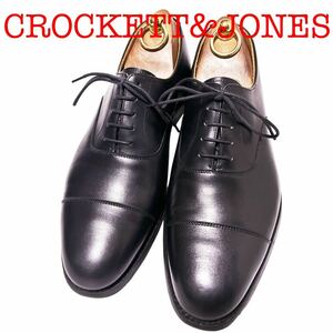 351.CROCKETT&JONES クロケットアンドジョーンズ DORSET2 ストレートチップ レザーシューズ ビジネスシューズ ブラック 6E