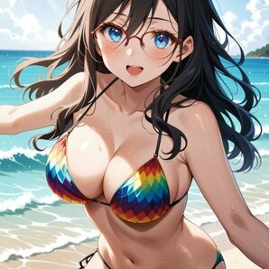 A84【送料無料】「A3サイズ」キャンバスアート 田中あすか 響けユーフォニアム ビキニ 巨乳 ポスター キャンバス生地 canvas art 超詳細