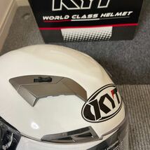 新品未使用 KYT ジャパン CASCO C5 フルフェイス ヘルメット XSサイズ 53〜54 ソリッドホワイト バイク 2輪 (90)_画像6