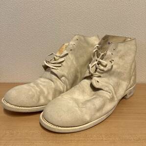 GUIDI グイディ レースアップブーツ カンガルーレザー ホワイト サイズ42 未使用品の画像2