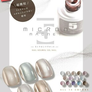 「5micron Magnet」超微粒5ミクロンマグネットネイル全14色1セットのみ。新品正規品！