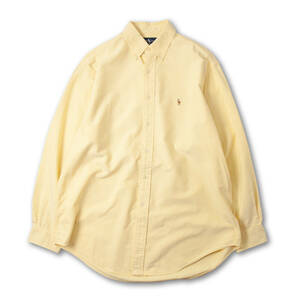 1990s ラルフローレン シャツ Ralph Lauren YARMOUTH Button Down Shirts Yellow