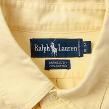 1990s ラルフローレン シャツ Ralph Lauren YARMOUTH Button Down Shirts Yellow_画像2