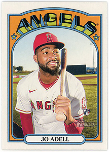 ANGELS外野▲JO ADELL/2021 TOPPS HERITAGE ACTIONヴァリエーションフォト版SP RC 188!