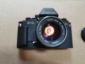 CanonキャノンNewF-1　1984年 ロスオリンピックモデル.美品.NewFD50㎜F1.4