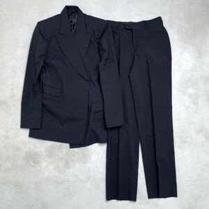【美品】GUCCI グッチ GG総ロゴ シルク セットアップ スーツ ジャケット スラックス パンツ 40 38 ブラック 