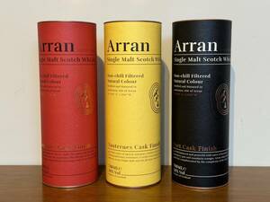 値下【新品・美品】Arran 3本セット（アマローネカスクフィニッシュ / ソーテルヌカスクフィニッシュ / ポートカスクフィニッシュ）