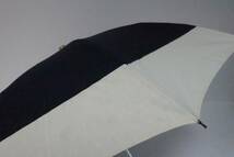 新品　ムーンバット製　高級ブランド　GRACY　グレイシー 　麻混　日本製　UV遮蔽率９９％以上　折り畳み日傘　A13　ネイビー×ホワイト系_画像6