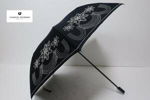  new goods CHARLES JOURDAN Charles Jourdan ultra-violet rays prevention processing . rain combined use folding parasol 2556-559-15 black group 