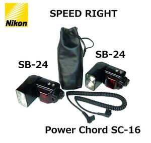 NSL24 Nikon Nikon SPEED RIGHT SB-24 No.2221705 SB-24 No.2448101 present condition 