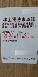 ☆近鉄株主優待電車乗車証 女性名義2024年11月30日まで