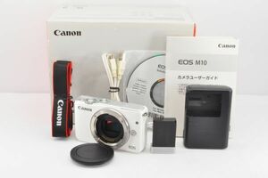 美品★Canon キャノン EOS M10 ボディ ホワイト ミラーレス一眼カメラ★元箱付き R1805