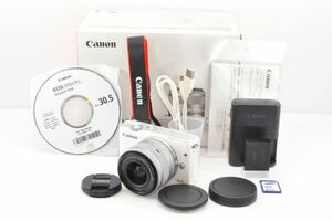  super-beauty goods *Canon Canon EOS M10 lens kit white EF-M15-45mm F3.5-6.3 IS STM attached mirrorless single-lens camera * origin box attaching R1867