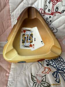  Old Noritake ashtray playing cards 