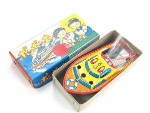 AC 17-5 unused that time thing Showa Retro pompon circle length 13.0cm boxed candle etc. unopened tin plate move boat tin plate. toy 