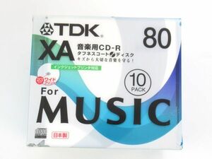 AC 15-5 未開封 TDK XA 音楽用 CD-R MUSIC 80 CD-RXA80PWX 10S 10枚パック 80分 タフネスコート