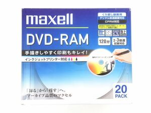 AC 14-5 未開封 maxell マクセル DVD-RAM DM120PLWPB.20S 20枚パック 120分 くり返し録画用 CPRM対応 地デジ BS 110CS