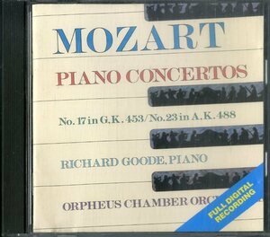 D00157521/CD/Richard Goode/Orpheus Chamber Orchestra「Mozart/Piano Concertos (No. 17 In G K.453 / No. 23 In A K.488)」