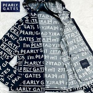 [ превосходный товар L размер!!!] PEARLY GATES Pearly Gates общий рисунок жакет Logo Golf мужской размер 5