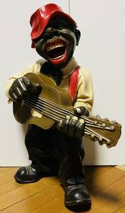 [ height approximately 45cm]*JAZZ* Jazz band * figure * black person doll * antique * miscellaneous goods * display * interior 
