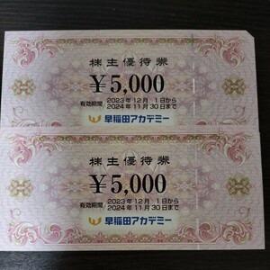 早稲田アカデミー株主優待券　1万円分