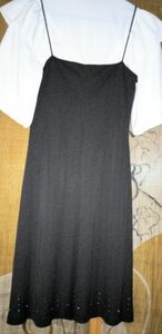 　 キャミソールワンピース　 ブラック　ストレッチ　裏付き　 ドレス