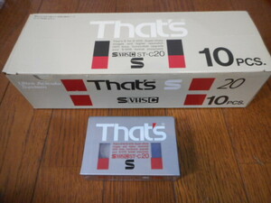 That's S ST-C20 S VHS C видеолента 20 минут S-VHS C лента новый товар 10шт.@ нераспечатанный 