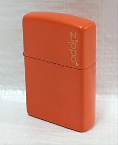 Zippo マットカラー　オレンジ　オイルライター　中古品